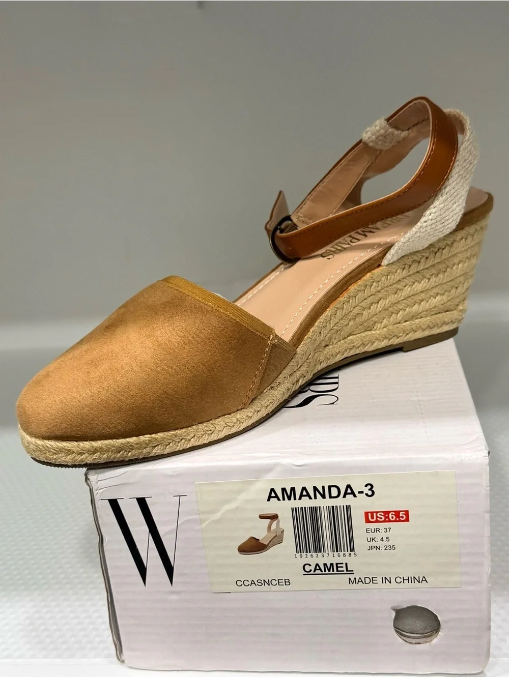 Amanda-3 Camel Espadrille edge Sandal